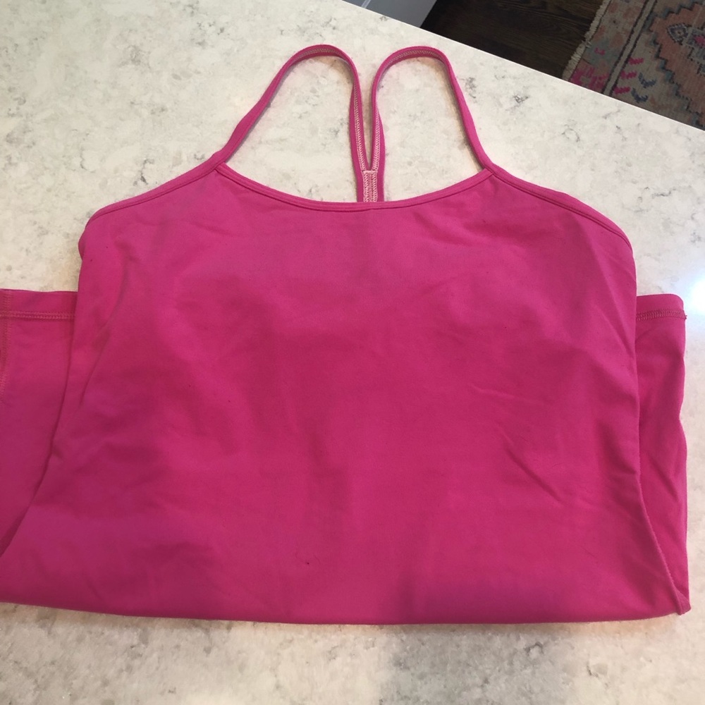 Lululemon tank, neon pink, sz 6